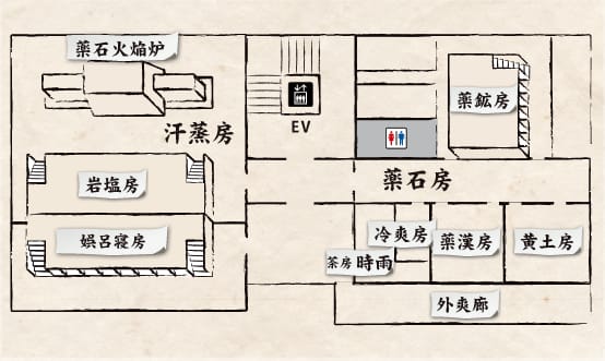2016京阪奈-終於出發了!我跟姊妹的10週年日本行———– 讓我念念不忘說下次一定還要去的溫泉會館 “ 延羽之湯 ” (圖多且文長) - 第41張圖 floor_map-1