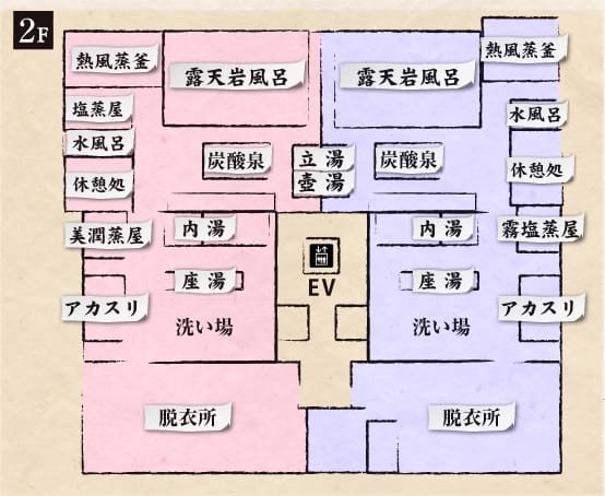 2016京阪奈-終於出發了!我跟姊妹的10週年日本行———– 讓我念念不忘說下次一定還要去的溫泉會館 “ 延羽之湯 ” (圖多且文長) - 第20張圖 floor_map
