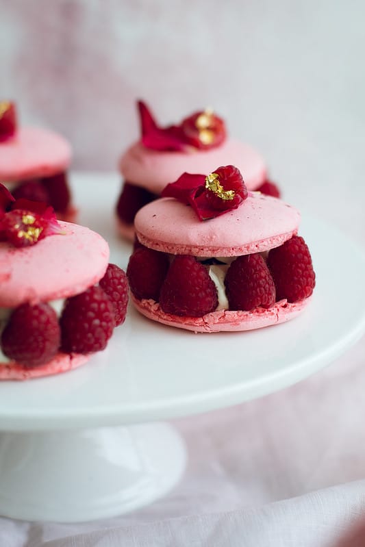 Vegan-Ispahan-Vegan-Italian-Meringue-Macarons-Raspberry-Rose-Lychee-Gluten-Free-7